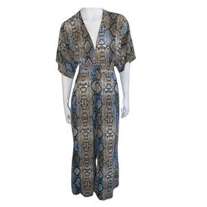 Buddy love snakeskin printed jumpsuit Medium
